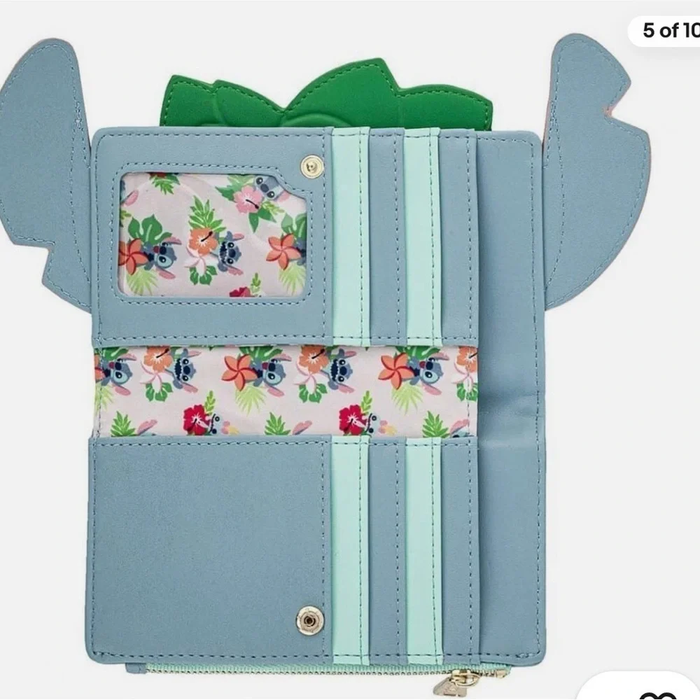 Loungefly Disney Stitch Leafy Ears Wallet